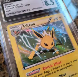 ✨Jolteon Holo Ancient Origins RARE Pokemon Card #26/98 (2015) CGC 8.5 NM/MINT+⚡ - Image 2