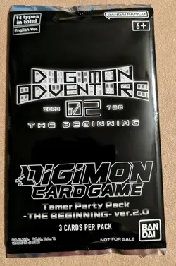 Sealed Digimon Adventure 02: The Beginning 3 Card Promo Pack - Image 1