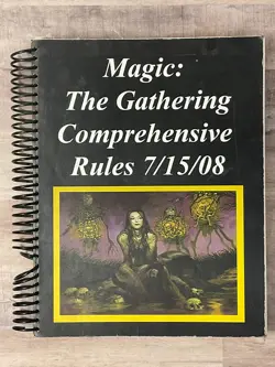 Magic The Gathering Comprehensive Rules 07/15/08 (2008) Book RARE #KBK - Image 1