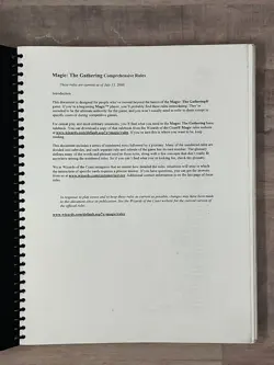 Magic The Gathering Comprehensive Rules 07/15/08 (2008) Book RARE #KBK - Image 3