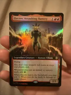 Electro, Assaulting Battery (Extended Art) Marvel's Spider-Man Foil - Image 1