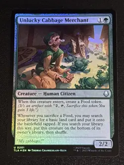 MTG Avatar: The Last Airbender Unlucky Cabbage Merchant Foil 0201 NM - Image 1