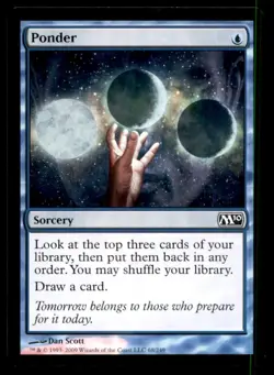 MTG Ponder LP Light Play Magic 2010 [5132] - Image 1