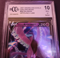 Pokemon TCG Galarian Articuno V #058/198 Chilling Reign, Graded BCCG 10, Mint - Image 4