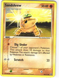 Sandshrew Common Pokemon TCG EX Delta Species 82/113 MP - Image 1