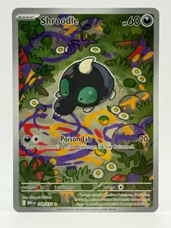 2025 Near Mint Pokemon Shroodle 149/132 IR ME01 Mega Evolution Illustration NM - Image 1