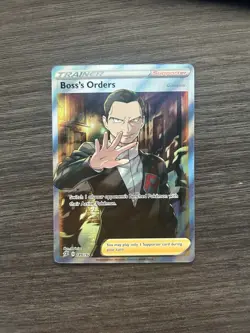 Pokemon TCG Boss's Orders 189/192 Full Art Trainer Holo Rare Rebel Clash - Image 1