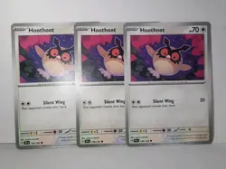 Hoothoot 126/162 Pokemon TCG Temporal Forces 3x Playset - Image 1