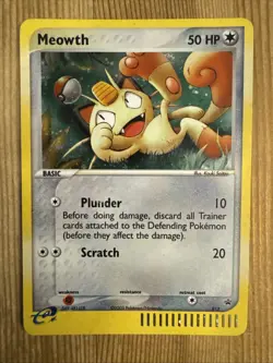 Pokemon - Meowth 013 Holo Rare - 2003 E-Series Nintendo Promo - MP - Image 1