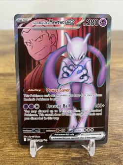 Team Rocket's Mewtwo EX 213/182 Sv10: Destined Rivals Holo Pokemon TCG - Image 1