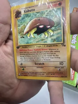 Kabuto 1st Edition Fossil Set Pokemon WOTC TCG Common Card #50/62 MP - Image 4