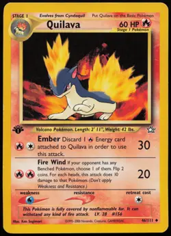 Quilava [1st Edition] #46 Neo Genesis Pokemon Card - Image 1