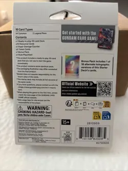 Gundam Card Game ST06 Clan Unity Starter Deck Sealed English TCG Bandai - Image 2