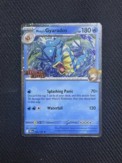 Pokemon TCG Destined Rivals Misty's Gyarados Prerelease Promo Card Stamped - Image 1