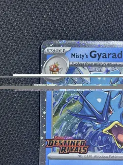 Pokemon TCG Destined Rivals Misty's Gyarados Prerelease Promo Card Stamped - Image 4