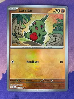 Larvitar 047/131 Prismatic Evolutions Master Ball Reverse Chase Pokemon Card - Image 1