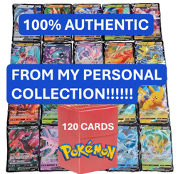Pokemon Card Lot 120 Cards (20 rare + 2 Ultra Rare) | VMAX GX EX VSTAR OR V! - Image 2