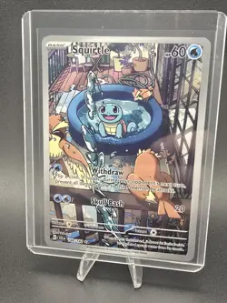 Pokemon TCG Squirtle 148/142 Stellar Crown Illustration Rare Card - Image 1