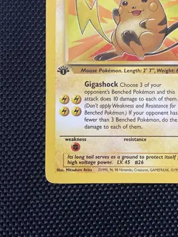 Raichu 29/62 Rare 1st Edition Fossil Pokemon Card - Image 5