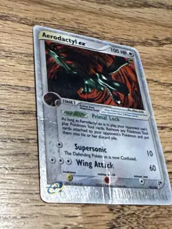 Pokemon Aerodactyl EX Sandstorm Holo TCG Ultra Rare Foil Card 94/100 Vintage Dmg - Image 2