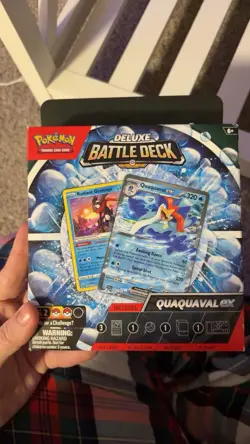 Deluxe Battle Deck Pokemon Trading Card Game box is open but everything is there - Image 1