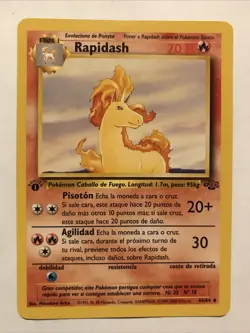Pokemon Rapidash 44/64 Jungle 1st Edition (Spanish) Card - Image 1
