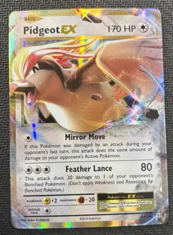 Pidgeot EX 64/108 XY Evolutions Ultra Rare 2016 Pokemon Card - NM - Image 1