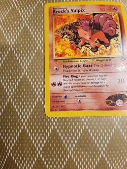 Pokemon Trading Card Brock's Vulpix Gym Challenge 37/132 W Promo Stamp Minty - Image 5
