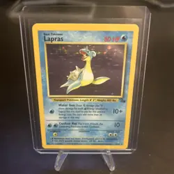 Lapras 10/62 Holo Rare Unlimited Fossil Pokemon 232 - Image 1