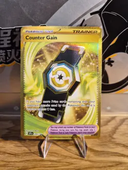 Pokemon TCG Counter Gain 249/191 Surging Sparks Hyper Rare Gold Trainer - Image 1