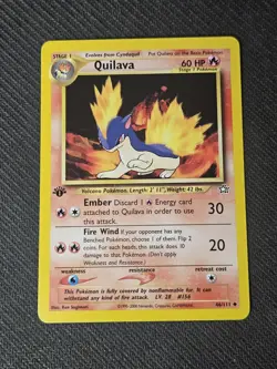 Pokemon TCG Quilava 1st Edition 46/111 Neo Genesis NM - Image 1