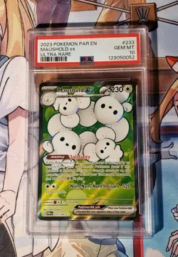 2023 POKEMON PAR EN-PARADOX RIFT ULTRA RARE #233 MAUSHOLD EX PSA 10 - Image 1