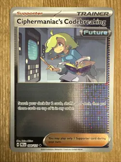 Ciphermaniac's Codebreaking 104/131 Reverse Holo Pokemon Prismatic Evolutions NM - Image 1