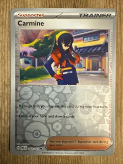 Carmine 103/131 Reverse Holo - Pokemon Prismatic Evolutions NM - Image 1