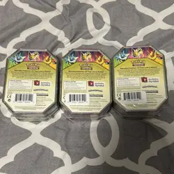 Pokemon Tins 2019 Elemental Powers Jolteon,Vaporeon,Flareon GX Sealed Set of 3 - Image 2