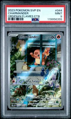 (AUS) Pokemon TCG 2023 Obsidian Flames ETB Promo Charmander 044 PSA 9 - Image 3