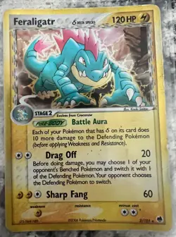 Feraligatr (Delta Species) LP HOLO Pokemon TCG Dragon Frontiers #2/101 - Image 1