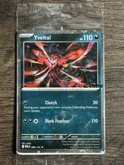 Sealed Yveltal 088/132 Reverse Holo Mega Evolution Pokemon EBGAMES PROMO - Image 1