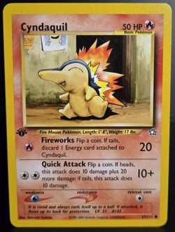 Pokemon Cyndaquil 1st Edition 57/111 Neo Genesis Regular LP - Image 1