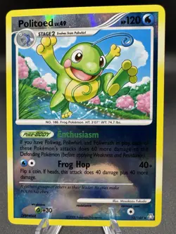 Pokemon TCG Politoed 12/146 Legends Awakened Reverse Holo LP - Image 1