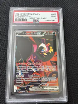 Pokemon TCG Fezandipiti EX 092/064 Sv: Shrouded Fable SIR PSA 9 - Image 1