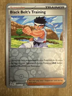 Black Belt's Training Reverse Holo 097/131 - NM Prismatic Evolutions Pokemon - Image 1