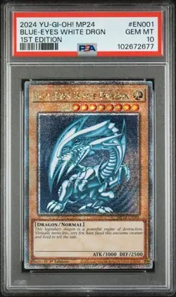 YUGIOH PSA 10 Blue-Eyes White Dragon MP24-EN001 QCR 1st Edition *3091 SDK ART - Image 1