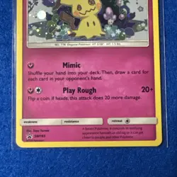 Mimikyu Sun & Moon Black Star Promo SM163 Holo Pokemon TCG Card LP EX - Image 3