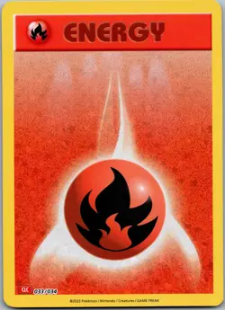 Basic Fire Energy Holo Trading Card Game Classic 033/034 NM - Image 1
