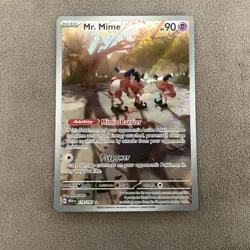 Mr. Mime Illustration Rare 179/165 Scarlet & Violet 151 NM English Pokemon Card - Image 1