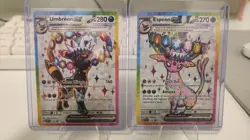 umbreon ex 176 & espeon ex 175 promo cards SVP Prismatic Evolutions - Image 1
