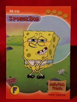 SPONGEBOB Jellyfish Fields 2003 Aquatic Amigos 1st Edition TCG Card #AA-016 MINT - Image 1