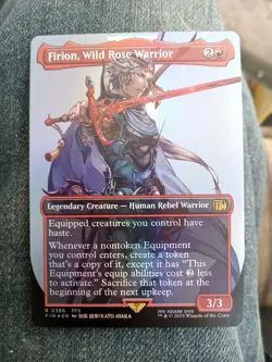 MTG Final Fantasy, Firion, Wild Rose Warrior - Borderless Foil NICE Card 0386 - Image 1
