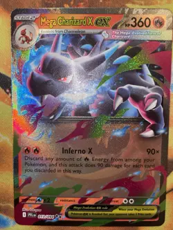 Mega Charizard X ex 013/094 ME02: Phantasmal Flames Pokemon Card NM - Image 2